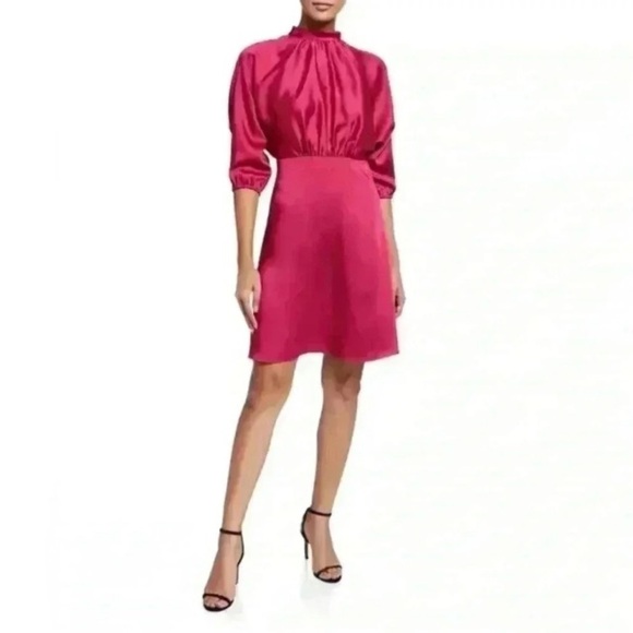 Rebecca Minkoff NWT WHITNEY DRESS Kjole - fuschia Sz 12 Office Resort Work Party - Picture 7 of 16